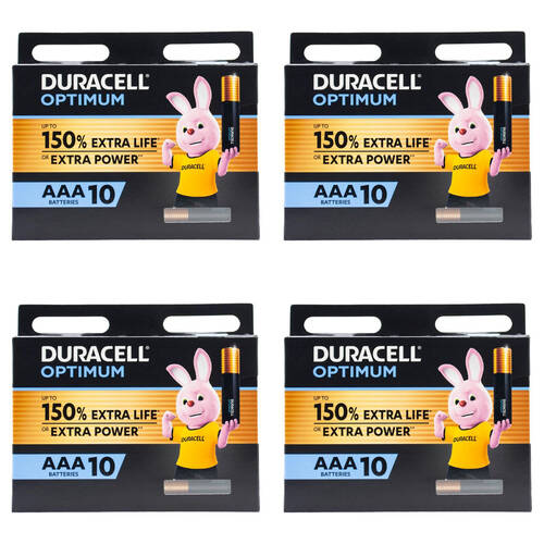 40pc Duracell Optimum Durable Extra Power AAA Batteries - Black