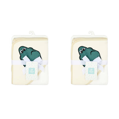 2PK Disney Toy Story Rex Baby/Kids Cotton Character Hooded Towel 76x76cm