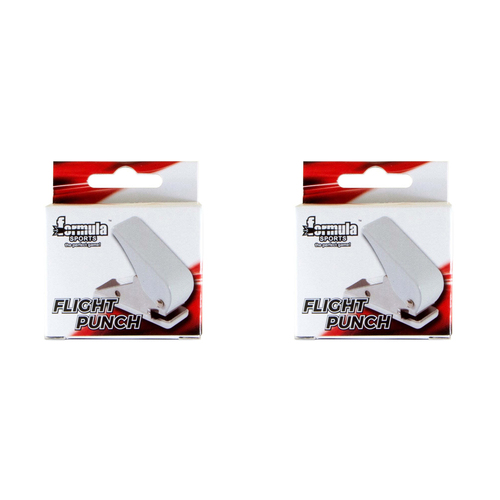 2PK Formula Sports Flight Hole Punch/Dart Wing Puncher - White