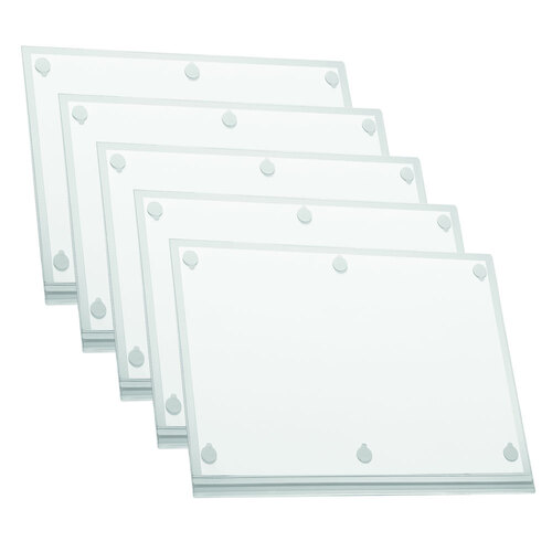 5pc Durable Water Resistant Pocket Self Adhesive A3 - Clear