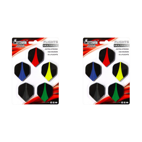 2PK Formula Sports Ultra 100-Micron Dart Flights Assorted