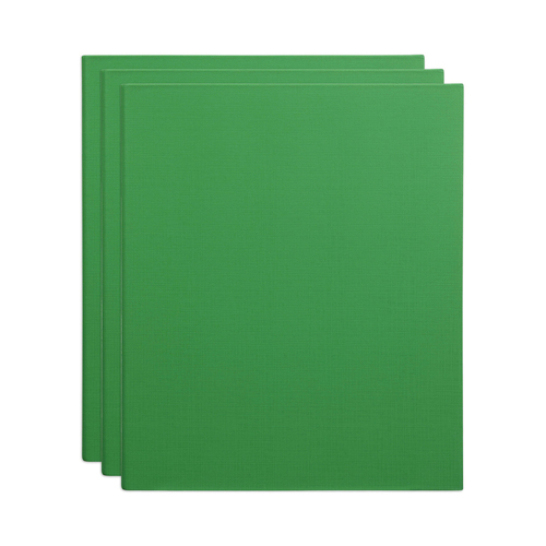 3PK Marbig PE/Linen 4 D-Ring 25mm A4 Binder File Organiser - Green