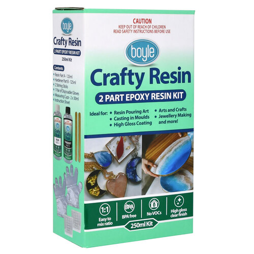 Boyle Crafty Resin 250ml Kit - 2 Part Epoxy Resin