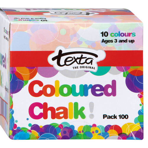 100pc Texta Coloured Chalk