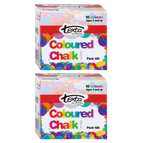 200pc Texta Coloured Chalk