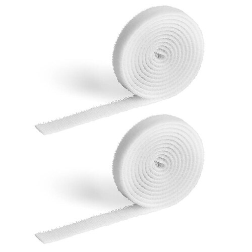 2x Durable Cavoline 1cm Self-Grip Cable Tape - White