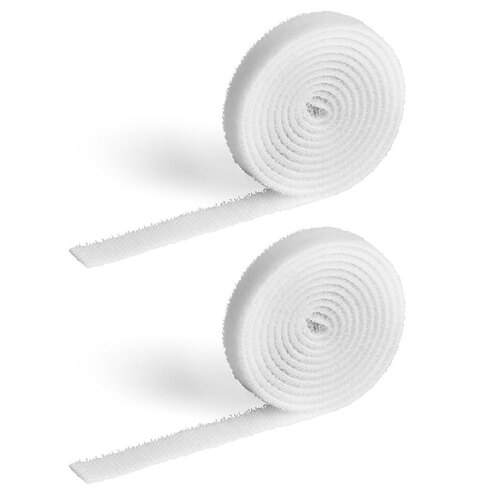 2x Durable Cavoline 1cm Self-Grip Cable Tape - White
