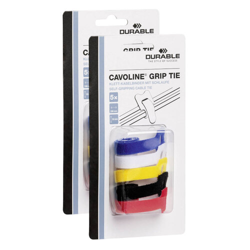 2x 5pc Durable Cavoline 18cm Plastic Self Grip Cable Tie - ASSTD