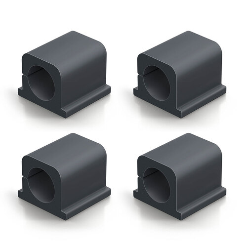 4pc Durable Cavoline 18cm Plastic Pro Clips Self Adhesive - Graphite