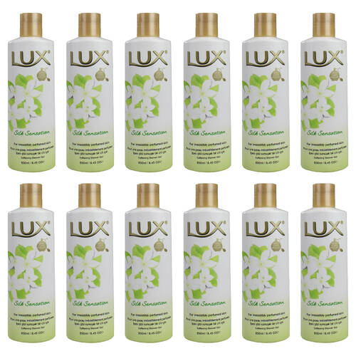 12PK Lux 250ml Shower Gel Bath/Shower Soap Silk Sensation