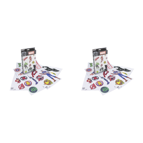 2PK Disney Marvel Wall Decals 4-Sheets Vinyl Stickers Set 8+