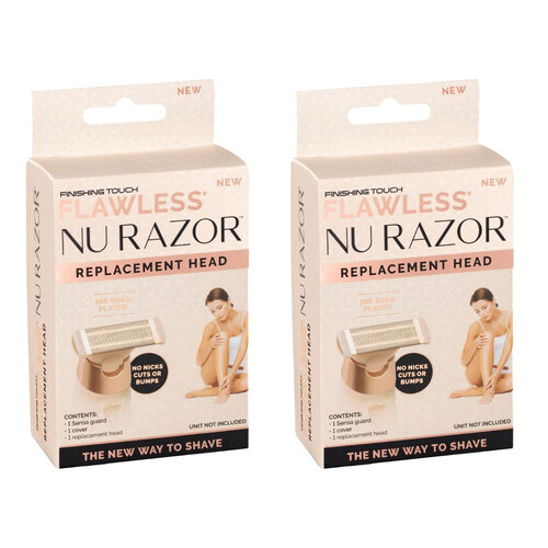 2PK Flawless Finishing Touch Nu Razor Head Replacement