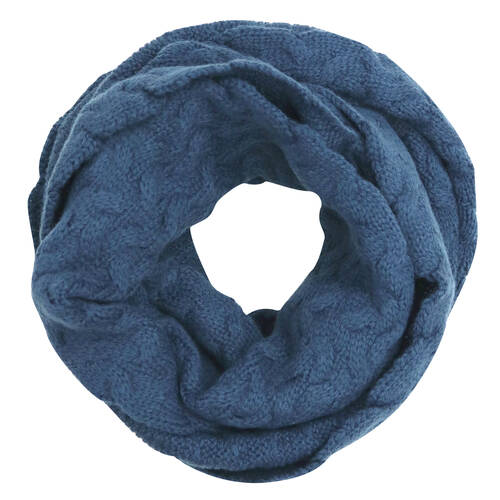 Wicked Sista Acrylic Curl Knit Snood Neck Warmer One Size - Steel