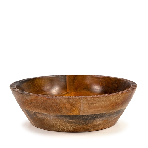 Salt &amp; Pepper Vault Serving Bowl 30x9cm Natural Mango Wood