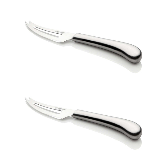 2PK Stanley Rogers Pistol Grip Slotted Soft Cheese Knife S/S