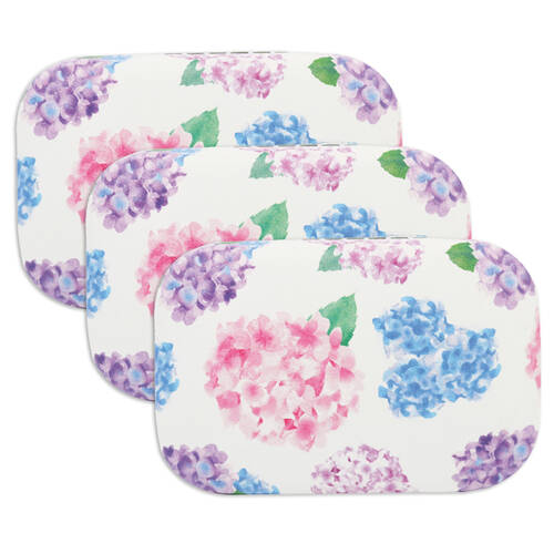 3PK Wicked Sista Hydrangeas Rectangle Jewellery Hard Cover Travel Case 8.5x2.5cm