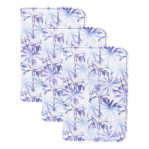 3PK Wicked Sista Indigo Palms Passport Document Travel Wallet Holder 100x147mm