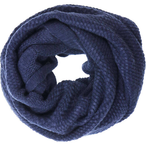 Wicked Sista Acrylic Pattern Knit Snood Neck Warmer One Size - Navy