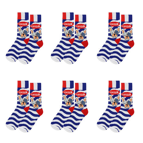 6PK Wicked Sista Bonjour Soft Cotton Socks One Size 6-10
