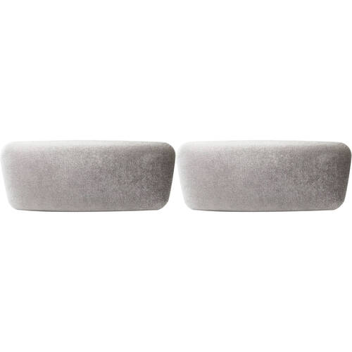 2PK Wicked Sista Velvet Polyester Eyewear Case 16x7cm - Pearl Grey