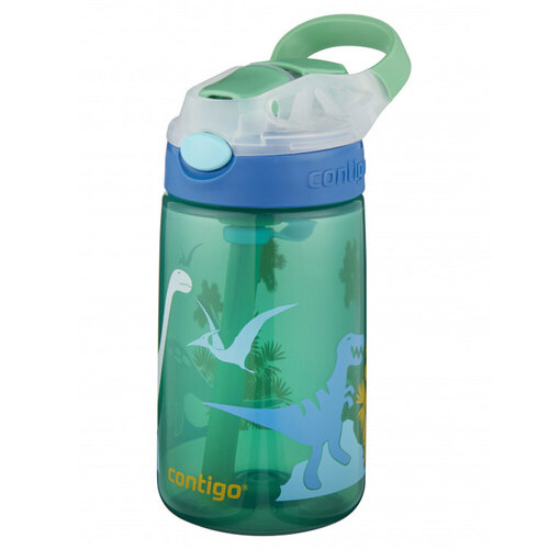 Contigo Gizmo Glip Autospout Green Dino Kids Water Bottle 414ml