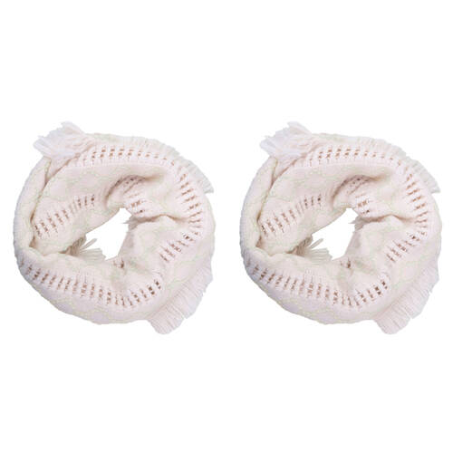 2PK Wicked Sista Acrylic Samantha Snood Neck Warmer One Size - Blush