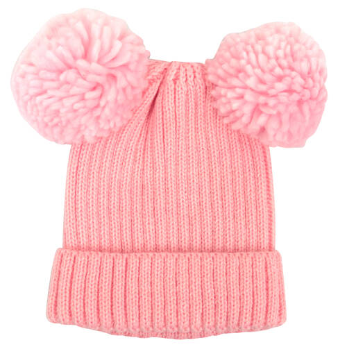 Foote Street Poppy Beanie For Kids - Winter Cap - Soft Pink - 2Y-3Y