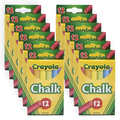 12x12pc Crayola Kids/Childrens Creative Color Chalk Set 36m+