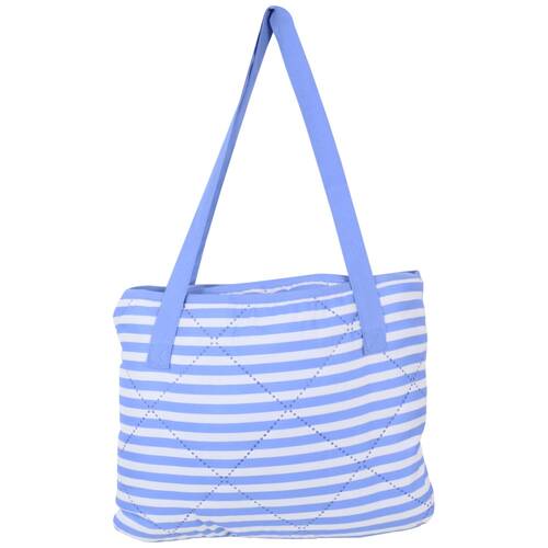 Wicked Sista Large Beach Mat Calming Stripe Waterproof Foam Padding Blue