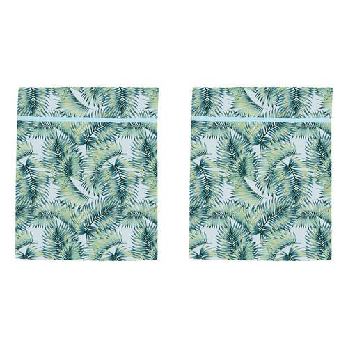 2PK Wicked Sista Tropical Leaves Delicate Laundry Mesh Wash Bag w/ Zip Lock 40x50cm