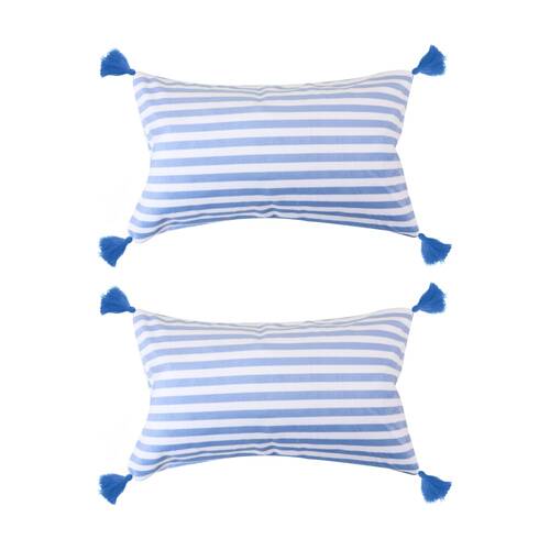 2PK Wicked Sista Inflatable Beach Pillow Calming Stripe Waterproof Spa Comfort