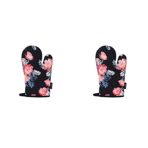 2PK Wicked Sista Oven Mitt Kitchen Gloves 17x29cm - Peony Dreams