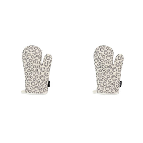 2PK Wicked Sista Oven Mitt Kitchen Gloves 17x29cm - Watercolour Leopard