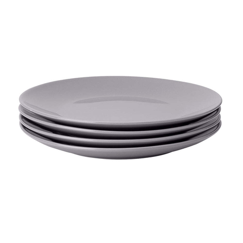 4pc Wiltshire Pebble Everyday Dining Glazed Stoneware Dinner Plates Set 27cm