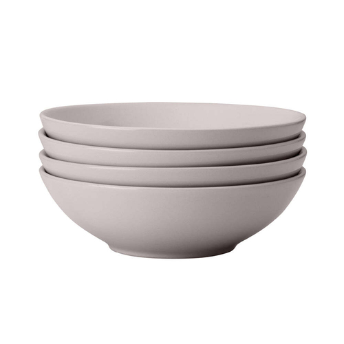 4pc Wiltshire Stone Everyday Dining Glazed Stoneware Coupe Bowls Set 18cm