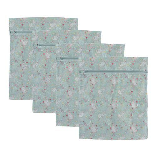 4PK Wicked Sista Floral Paisley Delicate Laundry Mesh Wash Bag w/ Zip Lock 40x50cm