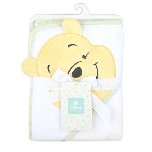 Disney Pooh Baby/Kids Cotton Character Hooded Towel 76x76cm