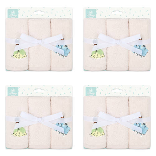 12pc Disney Princesses Baby/Kids Cotton Washers/Washcloth 25x25cm