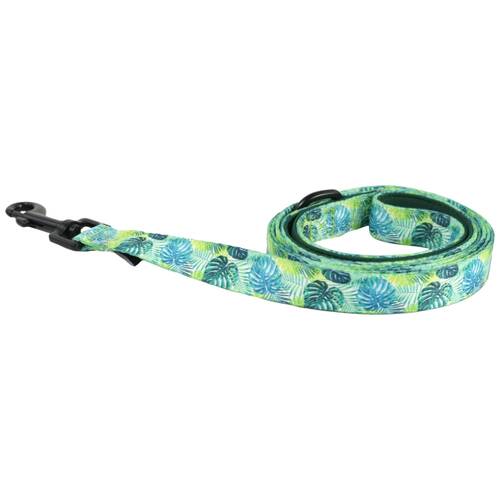 Wicked Pets Leash Fresh Palms Pattern 152cm Long 2cm Wide Green