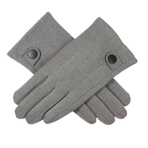 Wicked Sista Mia Faux Fur Lined Wool Gloves One Size - Grey