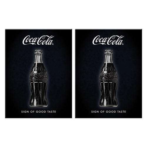 2PK Nostalgic Art Fridge Rectangle Magnet Coke Sign of Good Taste 6x8cm