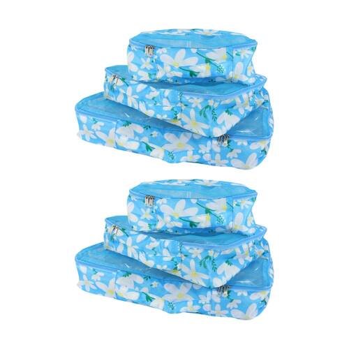 2x 3pc Wicked Sista Packing Cells Trio Daisy Small/Med/Large Mesh Bags