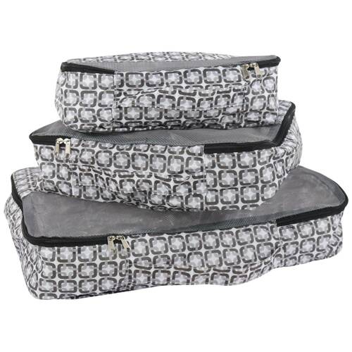 3pc Wicked Sista Packing Cells Trio Geo Square Small/Med/Large Mesh Bags