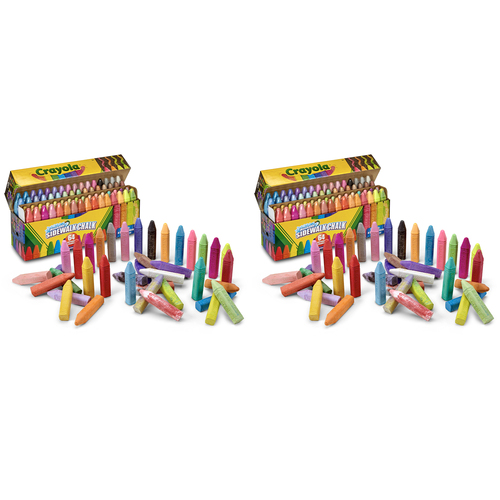 128pc Crayola Washable Sidewalk Chalk Set Kids 4y+