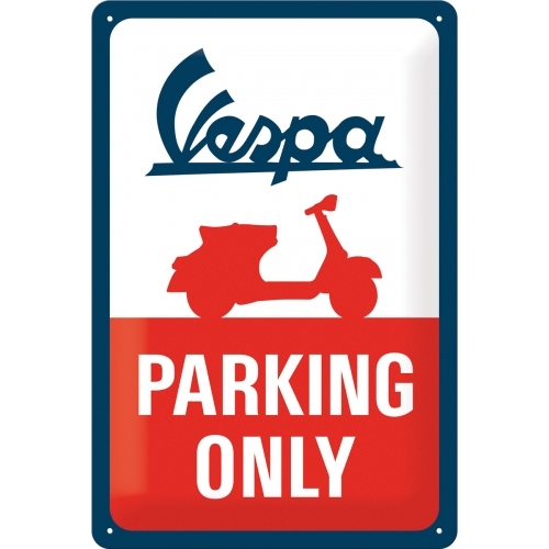 Nostalgic Art 20x30cm Medium Metal Wall Hanging Sign Vespa Parking Only