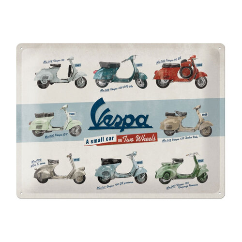 Nostalgic Art Large Sign Vespa Model Chart