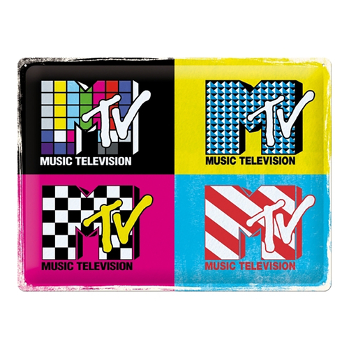 Nostalgic Art Large Sign MTV Logo Pop Art 30x40cm