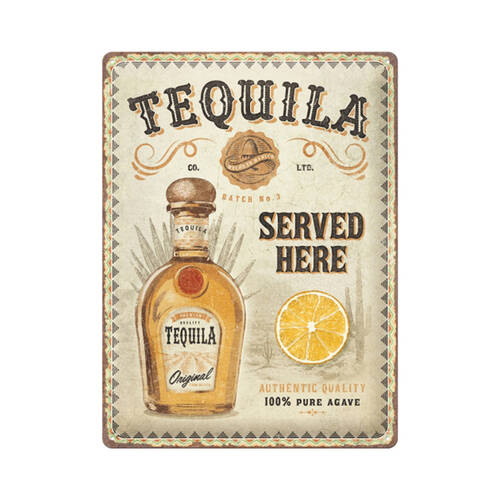 Nostalgic-Art Large Metal Sign Tequila Served Here 30x40cm