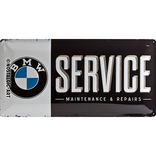 Nostalgic Art BMW Service Wall Decor 25x50cm Metal Long Sign