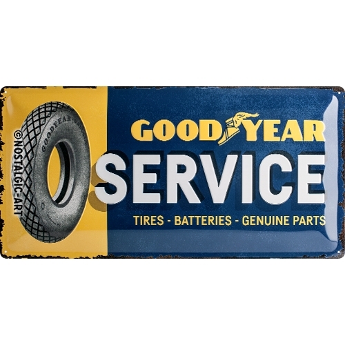 Nostalgic Art Goodyear Service 25x50cm Metal Long Sign